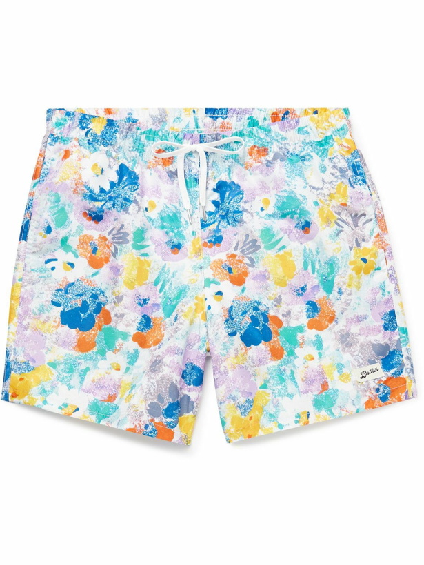 Photo: Bather - Straight-Leg Mid-Length Floral-Print Recycled Swim Shorts - Multi