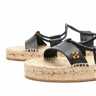 Off-White Women's Lace Up Espadrilles in Black