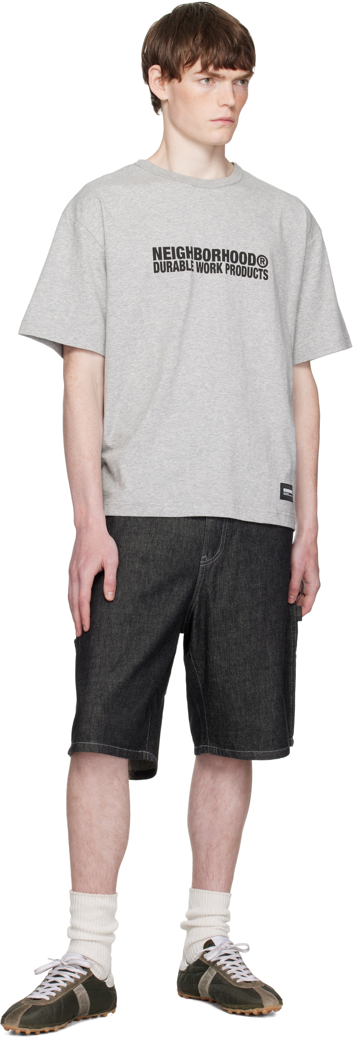 Neighborhood Gray Sheltech Crewneck T-shirt Neighborhood