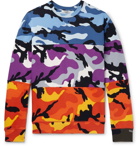 Valentino - Camouflage-Print Loopback Cotton-Blend Jersey Sweatshirt - Men - Multi