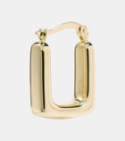 Stone and Strand Squared Off 14kt gold hoop earrings