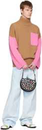 JW Anderson Beige & Pink Patch Pocket Turtleneck