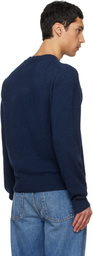 Acne Studios Navy Logo Patch Sweater