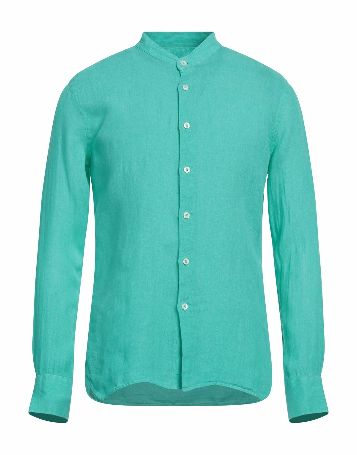 120% Lino Mens Shirt Emerald in Green