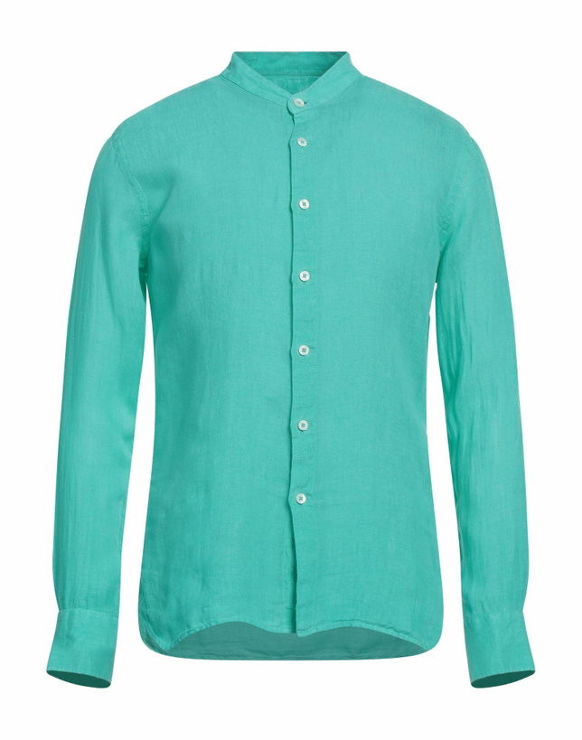 Photo: 120% Lino Mens Shirt Emerald in Green