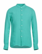 120% Lino Mens Shirt Emerald in Green