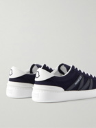 Moncler - Monaco M Leather-Trimmed Suede Sneakers - Blue