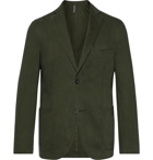 Incotex - Dark-Green Garment-Dyed Cotton and Cashmere-Blend Twill Blazer - Dark green