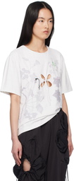 J.Kim White Embroidery Scheme Petal T-shirt