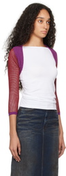 Eckhaus Latta Red & Purple Twyla Cardigan