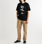 Stüssy - Printed Cotton-Jersey T-Shirt - Black