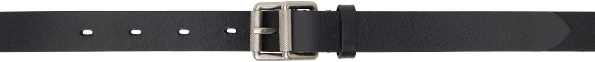 AFTER PRAY Black Essential Layered Buckle Belt