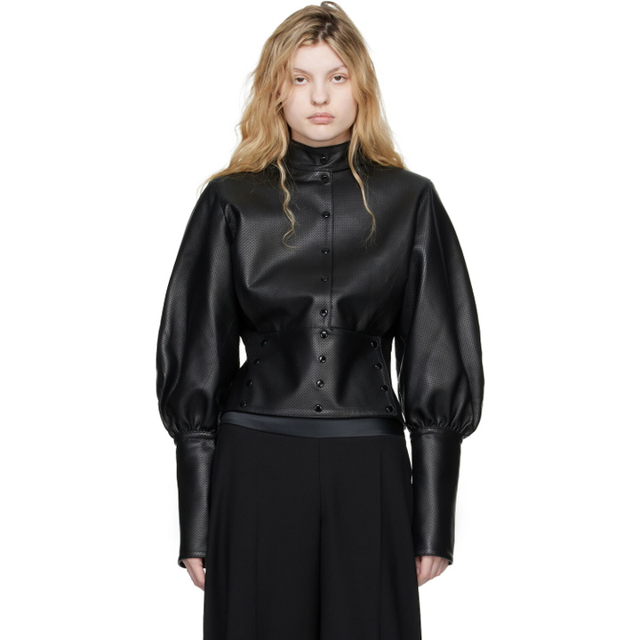 Photo: FIDAN NOVRUZOVA Black Elena Leather Jacket