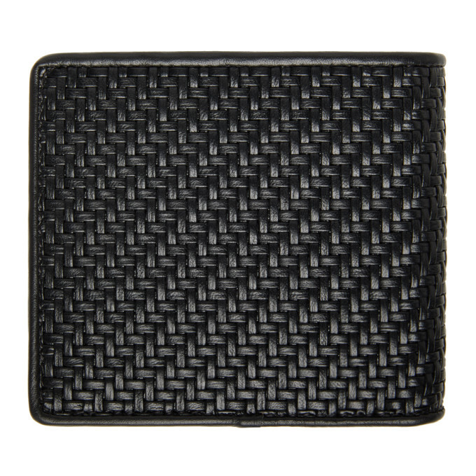 Ermenegildo Zegna Pelletessuta 二つ折り財布 Ermenegildo Zegna Black Pelletessuta Bifold Wallet Ermenegildo Zegna
