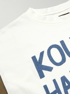 KAPITAL - Printed Cotton-Jersey T-Shirt - White