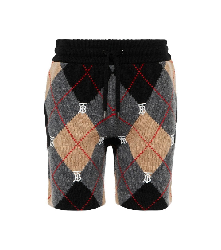 Photo: Burberry - Affleck wool-blend argyle shorts