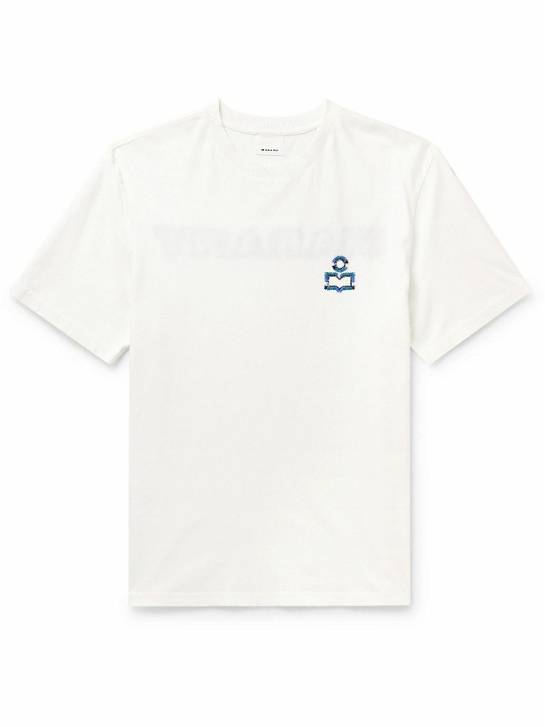 Photo: Marant - Hugo Logo-Embroidered Cotton-Jersey T-Shirt - White
