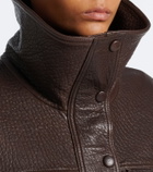 Veronica Beard Silversmith leather jacket