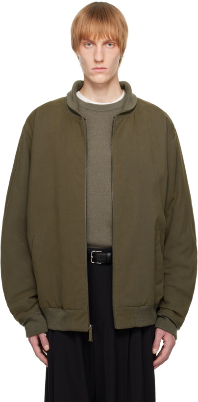 Photo: The Row Taupe Shawn Bomber Jacket