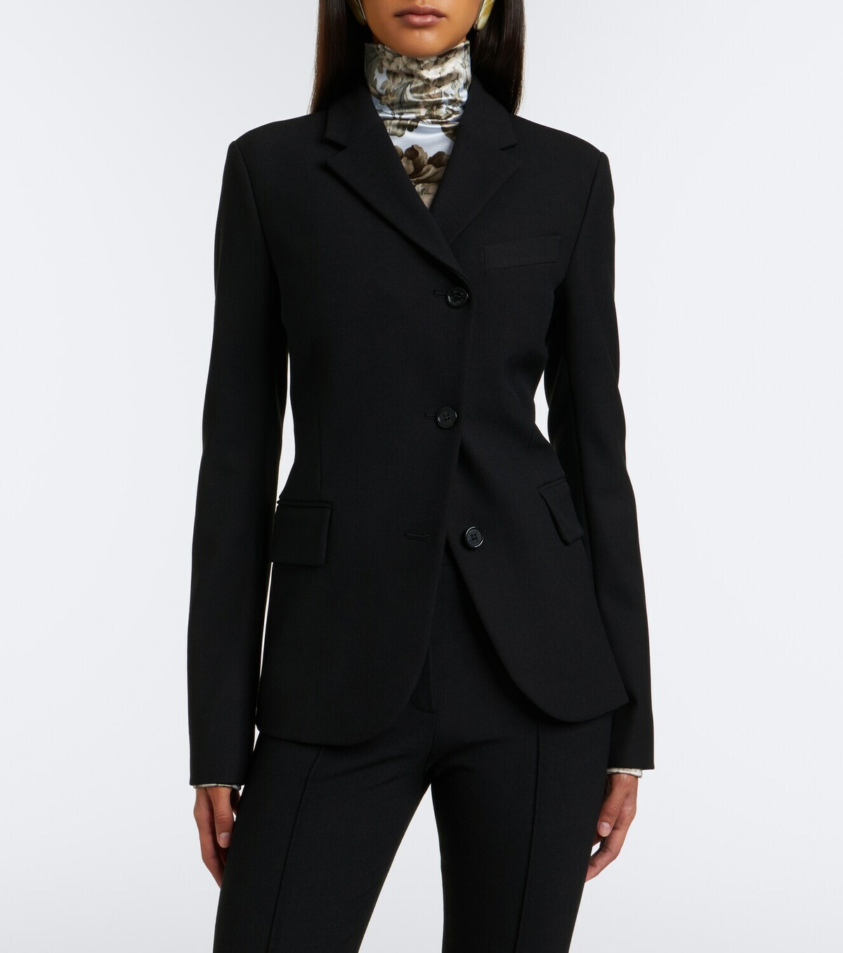 Acne Studios Asymmetric twill blazer
