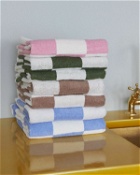 Hay Check Hand Towel Brown/Beige - Mens - Home Deco