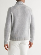 CANALI - Cable-Knit Cashmere Rollneck Sweater - Gray