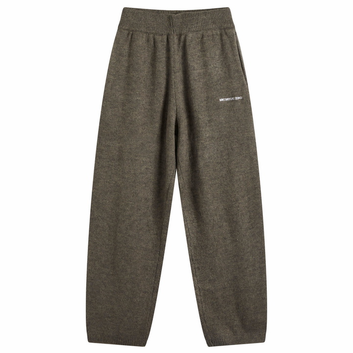 Photo: MKI Men's Mohair Blend Knit Wide Leg Joggers in Brown Marl