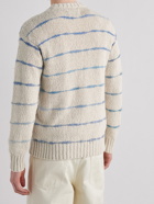 NN07 - Brady Striped Cotton and Linen-Blend Sweater - Neutrals