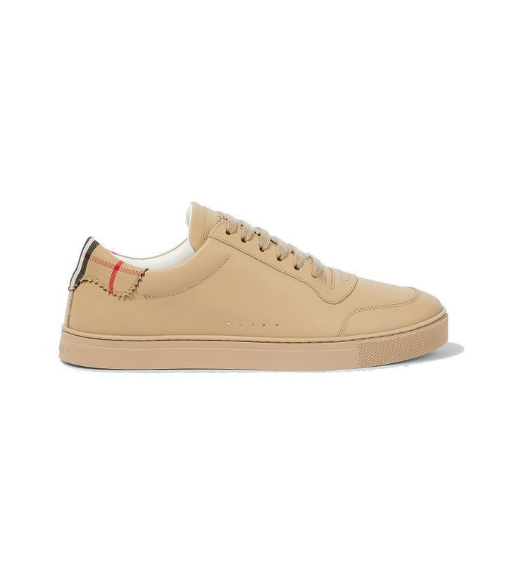 Photo: Burberry - Leather low-top sneakers