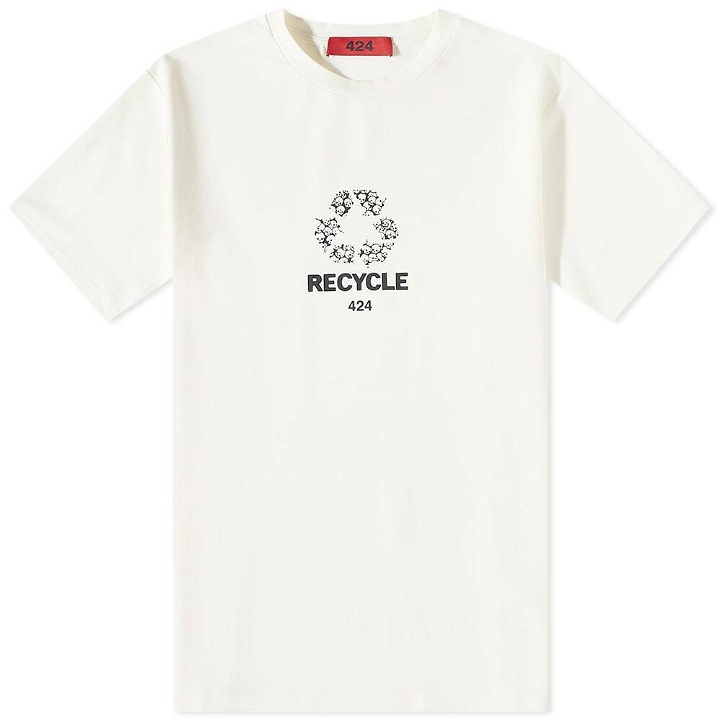 Photo: 424 Men's Recycle Logo T-Shirt in White