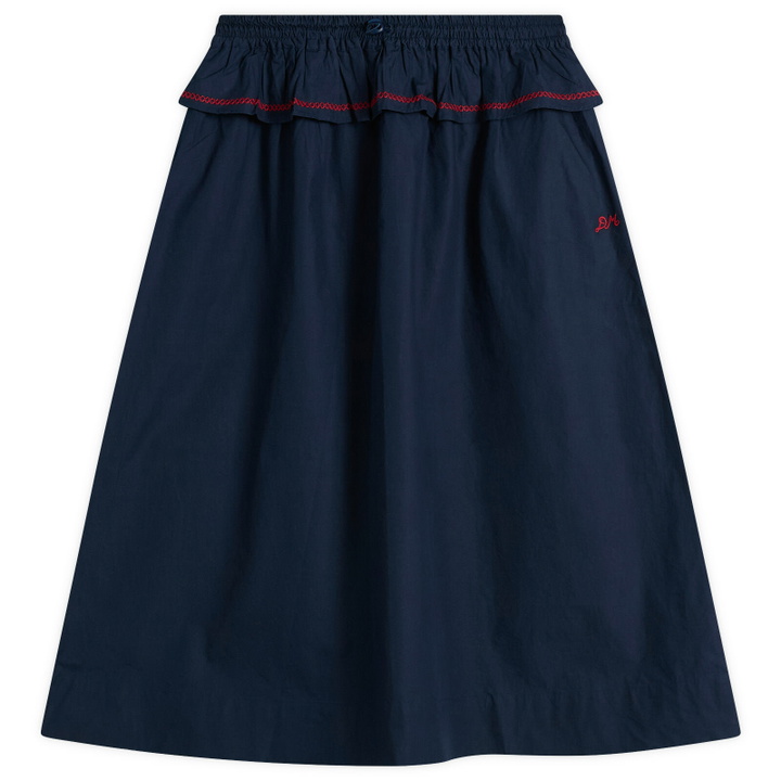 Photo: Damson Madder Women's Sigrid Midi Skirt in Navy