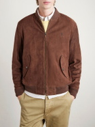 Polo Ralph Lauren - Logo-Embroidered Suede Bomber Jacket - Brown