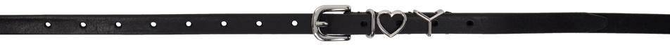 Y/Project Black Skinny Y Heart Belt