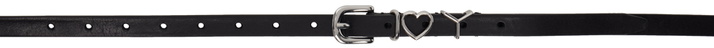 Photo: Y/Project Black Skinny Y Heart Belt