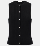 Vince Ribbed-knit cotton top