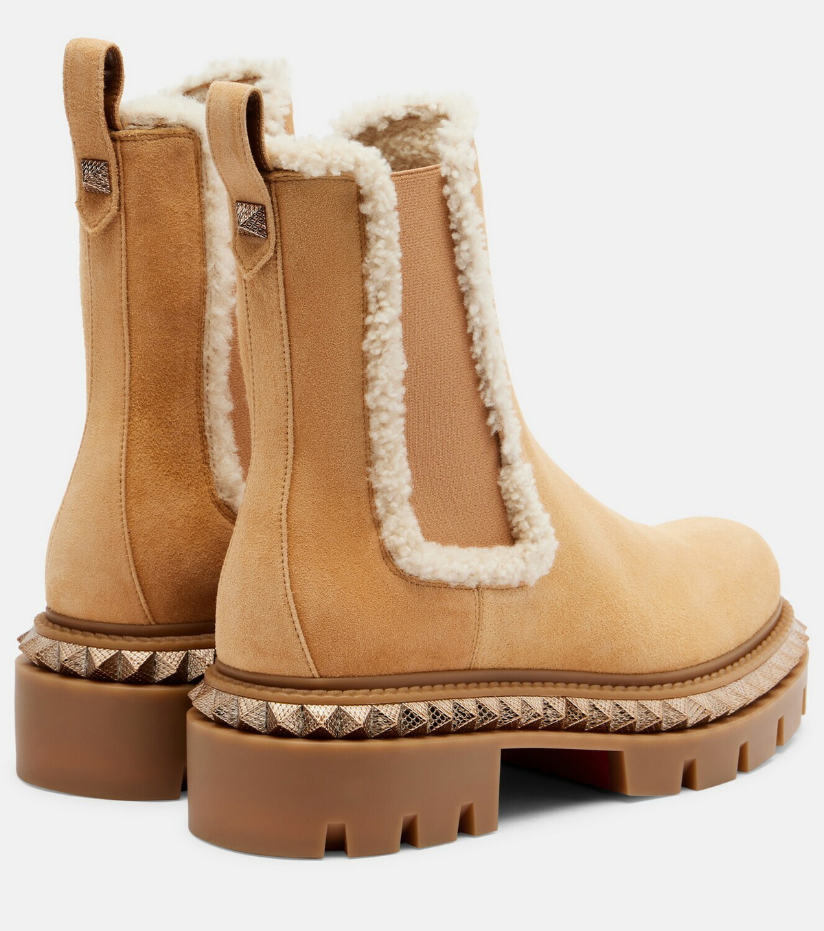 Christian Louboutin St Emilia shearling-trimmed Chelsea boots