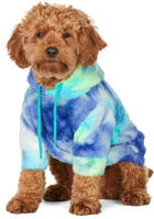 little beast Blue & Green Fleece Tie-Dye It's Groovy Baby Hoodie