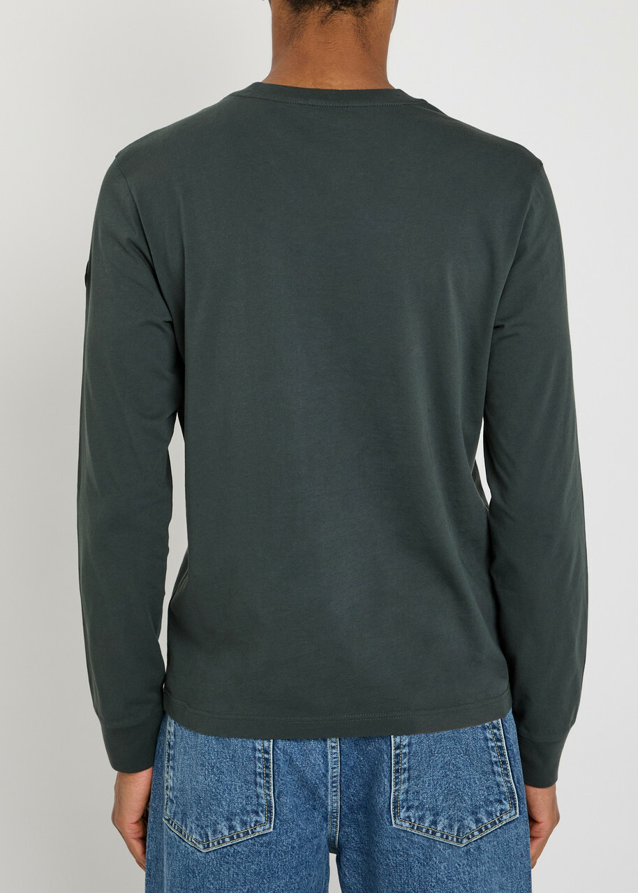 Moncler Logo Cotton T-shirt Charcoal