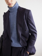 Caruso - Wool Rollneck Sweater - Blue