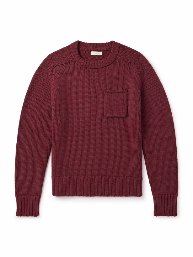 Photo: MILES LEON - Ribbed Merino Wool Sweater - Burgundy