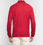 Brioni - Cotton and Silk-Blend Piqué Polo Shirt - Men - Red