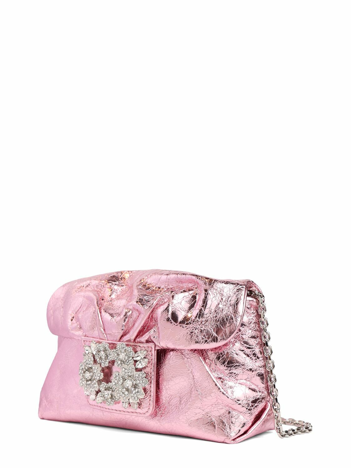ROGER VIVIER - Micro Rv Bouquet Draped Crystal Clutch Roger