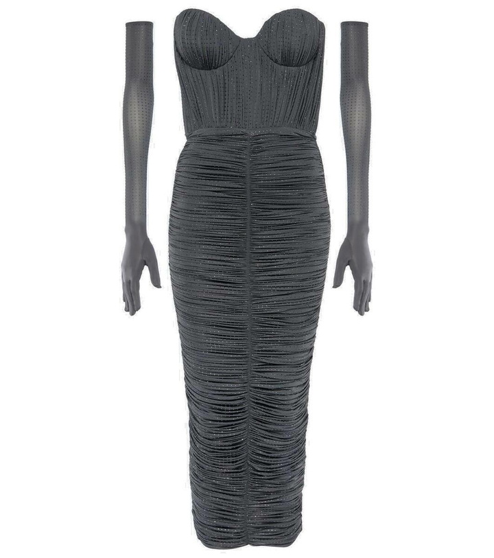 Photo: Alex Perry Crystal-embellished ruched jersey midi dress