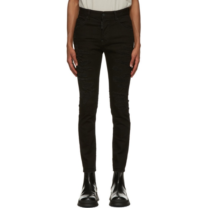 Photo: Dsquared2 Black Ripped Super Twinky Jeans