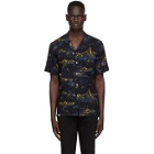 PS by Paul Smith Black Floral Camp Short Sleeve Shirt
