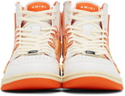 AMIRI White & Orange Skel Top Hi Bandana Sneakers