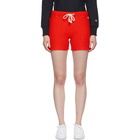 Champion Reverse Weave Red Small Logo Shorts