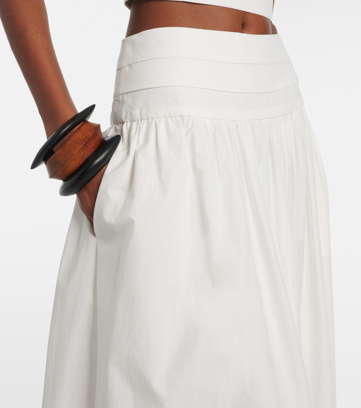 Posse Rue cotton midi skirt