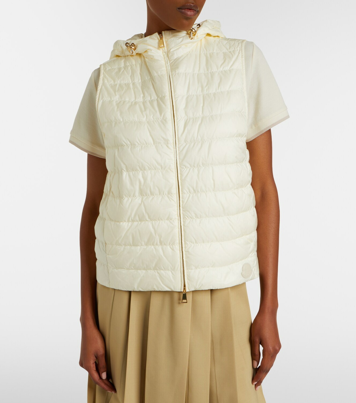 Moncler Hylesine wool and cotton-blend down jacket