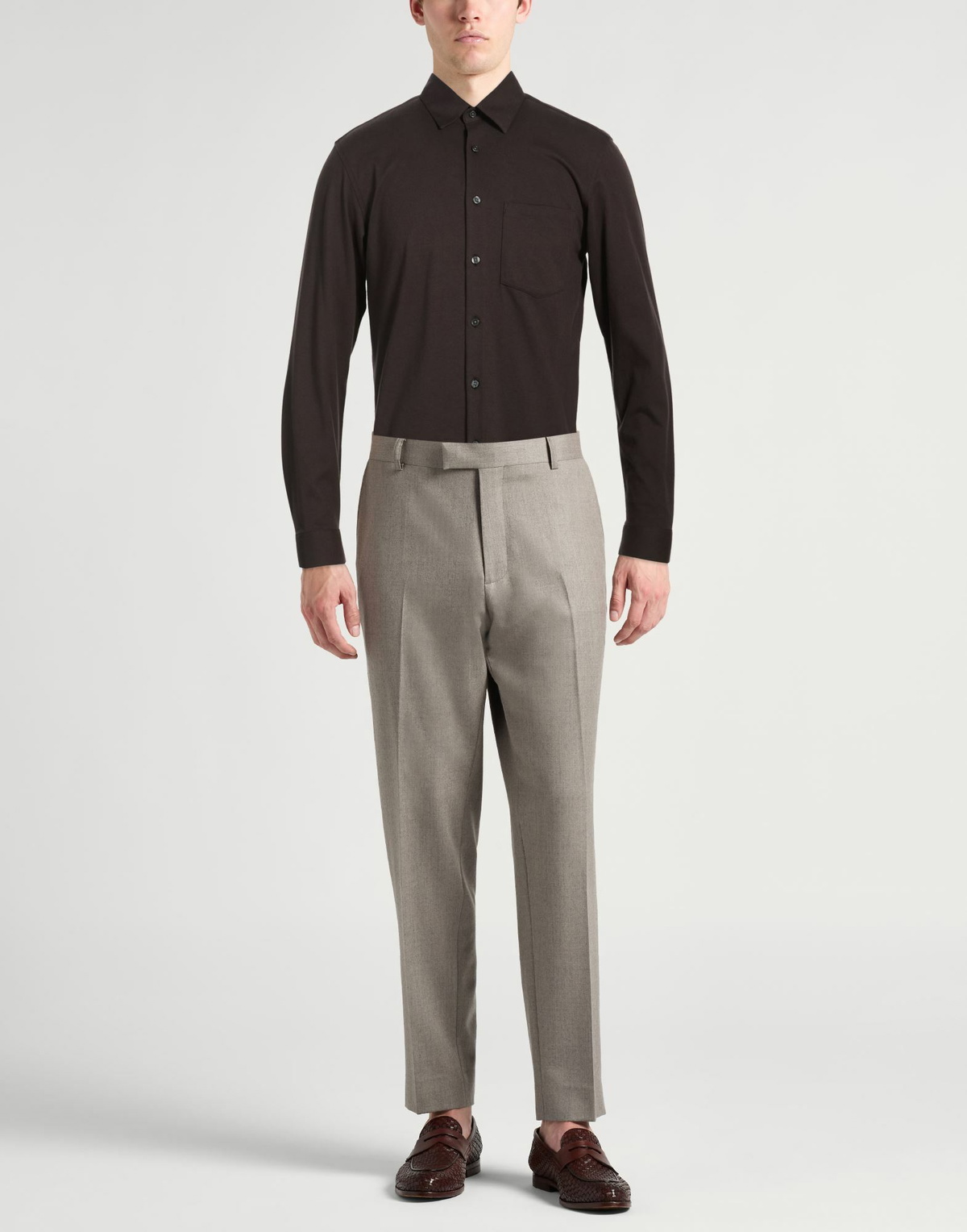 Theory Mens Shirt Dark in Brown